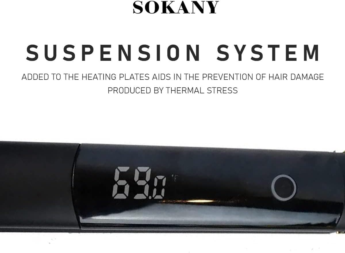 Sokany SK‑1901 Professional Hair Straightener Flat Iron With Adjustable Temperature & LCD Display view 5