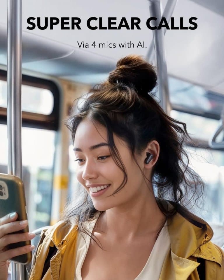 Soundcore P30i by Anker Noise Cancelling Earbuds, Powerful Bass, 45H Playtime, IP54 view 5