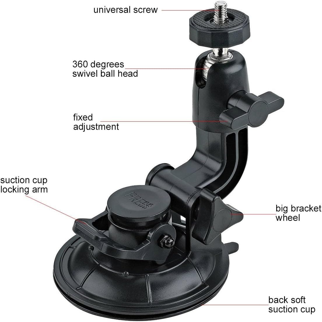 Suction Car Mount Holder For Action Camera And Mobile Phones view 2