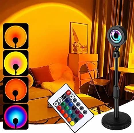 Sunset Lamp 16 Colors Rainbow Sunset Projection Lamp With Remote