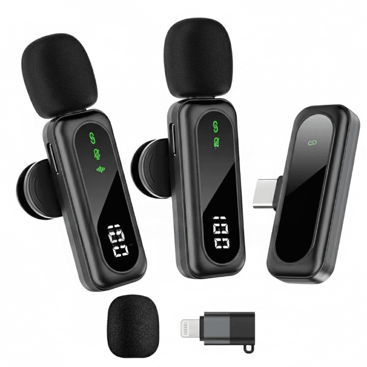 T20 Wireless Dual Lavalier Type-C And Lightning Microphone With Noise Reduction