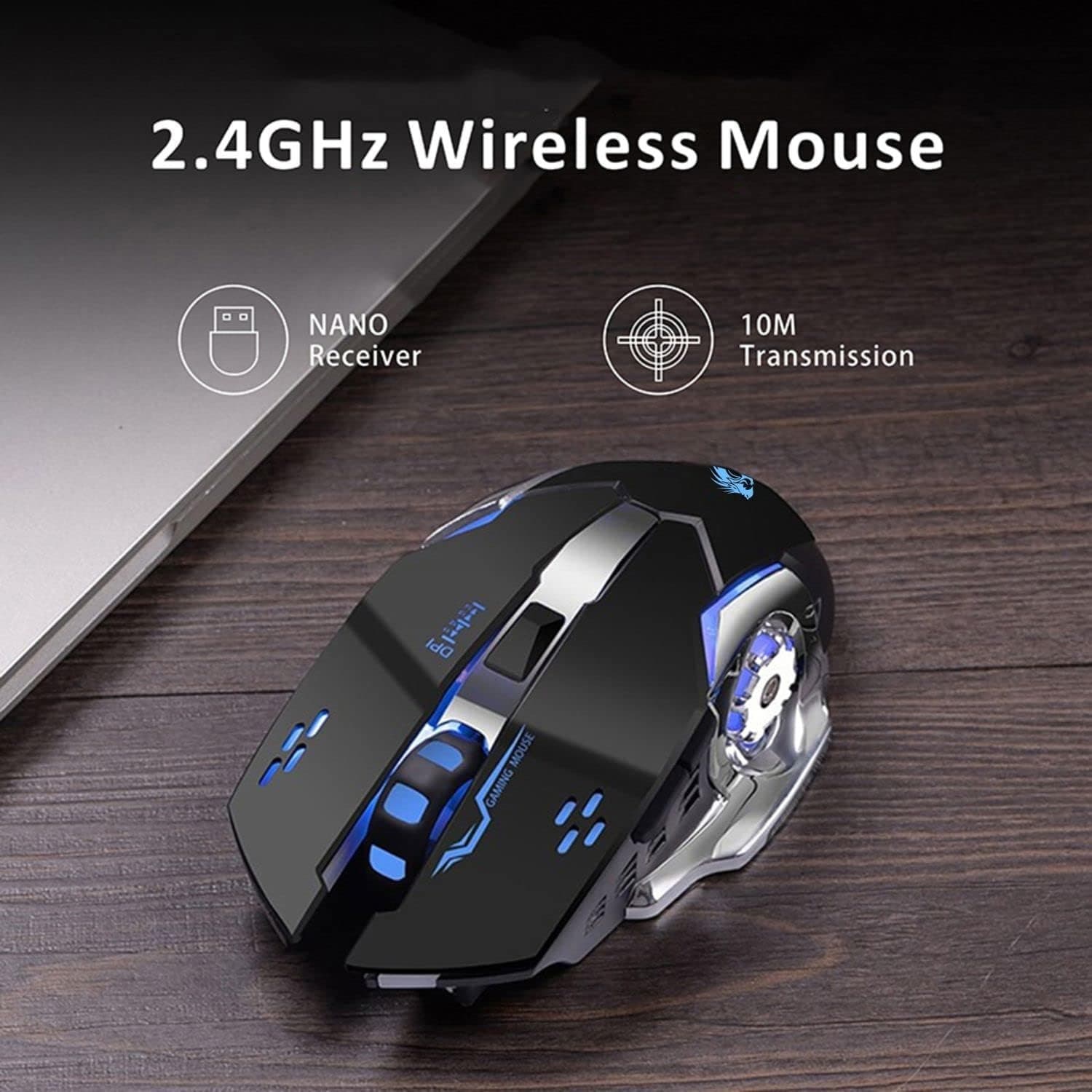 T85 Rechargeable Wireless Mouse 2.4G Gaming Mouse view 3