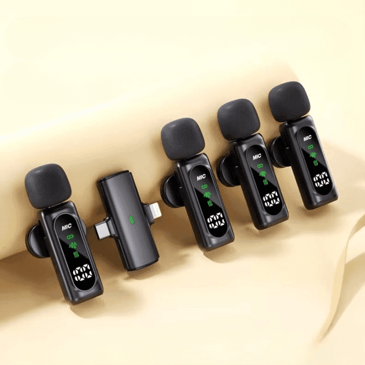 T90 4 Piece Wireless Lavalier Mic Set Plug & Play Microphone