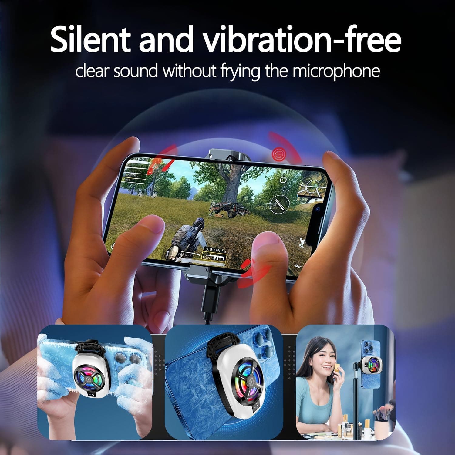TL16 Gaming Semiconductor Mobile Phone Cooler 3 Speed Digital Display view 4