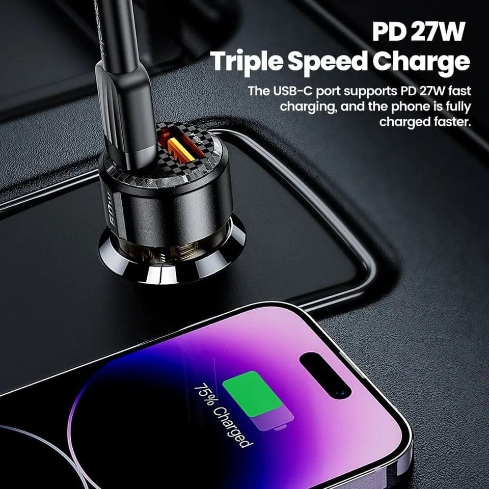 Toocki LL01 60W Car Charger with 30W Quick Charge & Transparent Case view 3