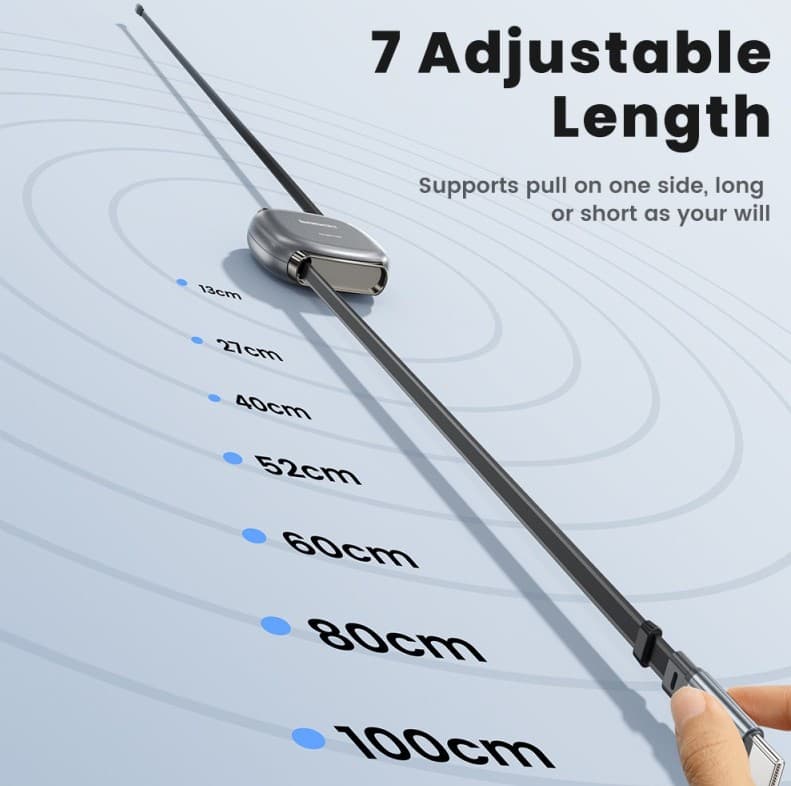 Toocki X105 100 Watt Retractable USB-C To USB-C Cable view 2