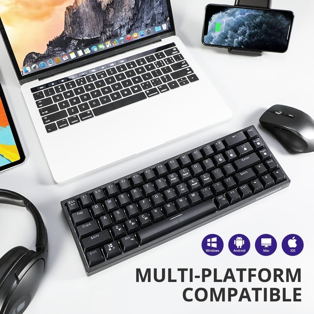 Tronsmart Elite 2.4GHz Bluetooth Wireless Mechanical Gaming Keyboard view 3