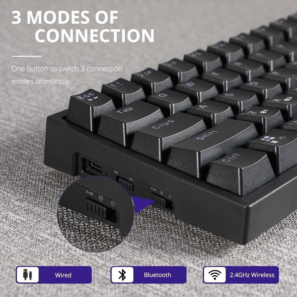 Tronsmart Elite 2.4GHz Bluetooth Wireless Mechanical Gaming Keyboard view 2
