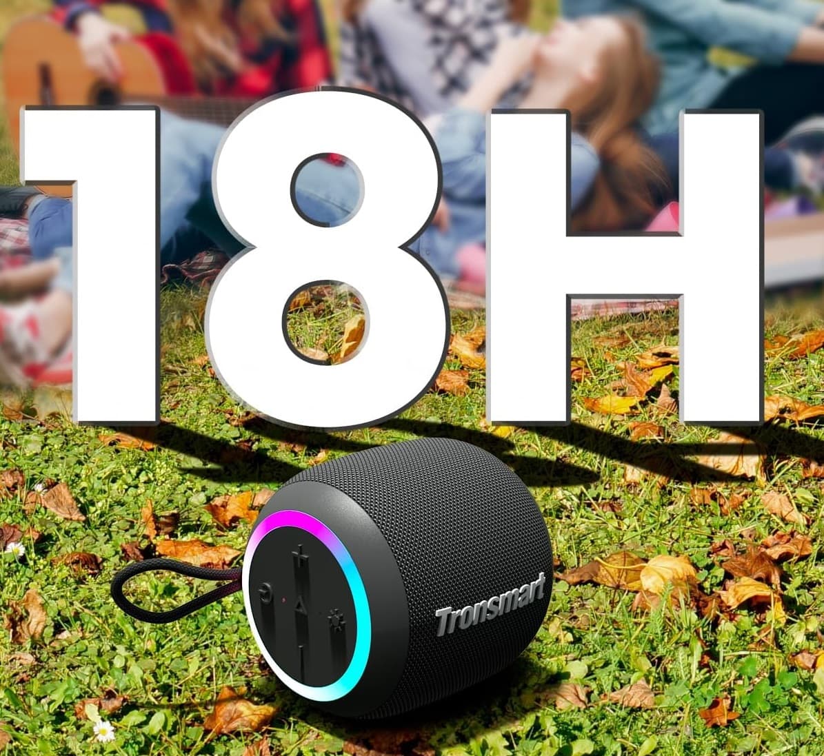 Tronsmart T7 Mini Compact Portable Bluetooth Speaker With Lights Stereo Sound view 2