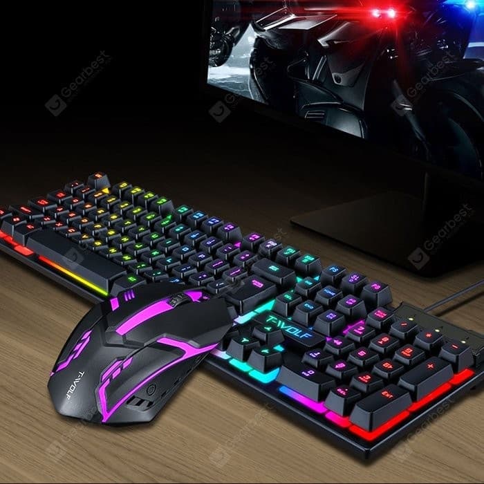 TWOLF TF200 Wired Keyboard And Mouse Kit Gaming LED Backlight view 4
