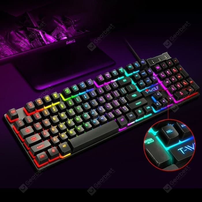 TWOLF TF200 Wired Keyboard And Mouse Kit Gaming LED Backlight view 3