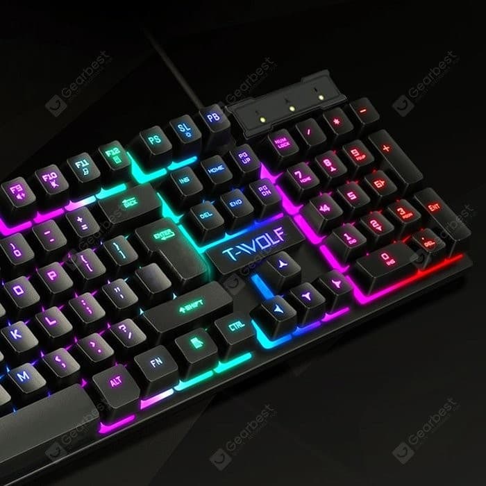 TWOLF TF200 Wired Keyboard And Mouse Kit Gaming LED Backlight view 5