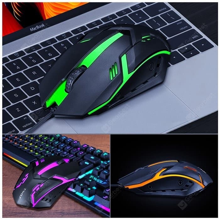 TWOLF TF200 Wired Keyboard And Mouse Kit Gaming LED Backlight view 6