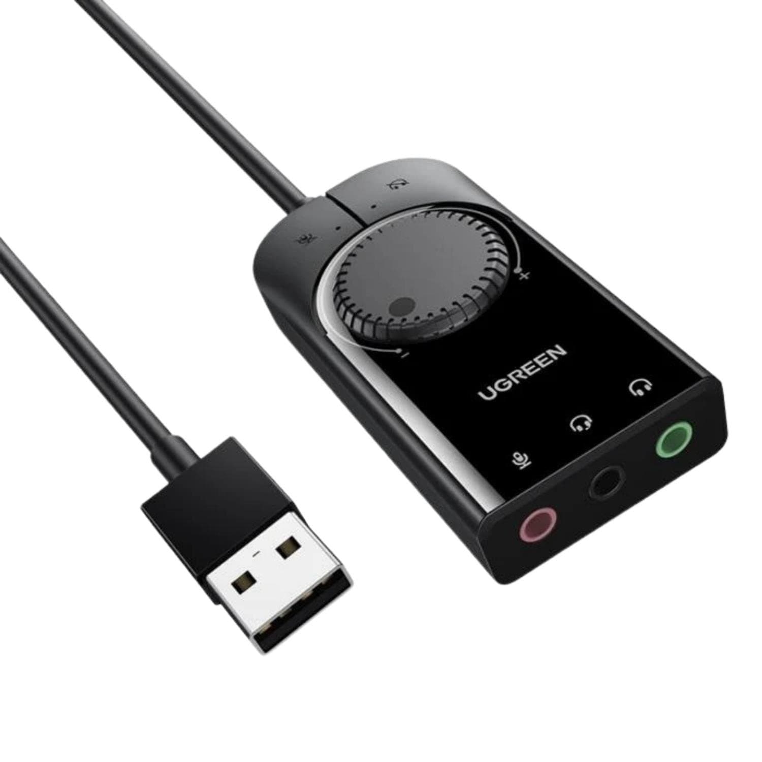 UGREEN 403C4 USB Audio Adapter External Stereo Sound Card With 3.5mm Headphone And Microphone Jack view 3