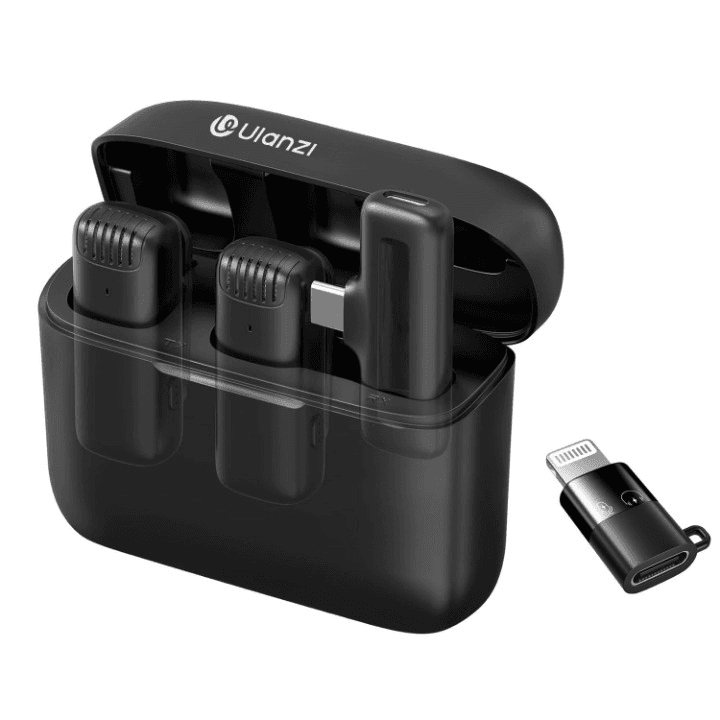 Ulanzi J12 Wireless Lavalier Microphone For USB-C &Lightning With Intelligent Noise Cancellation