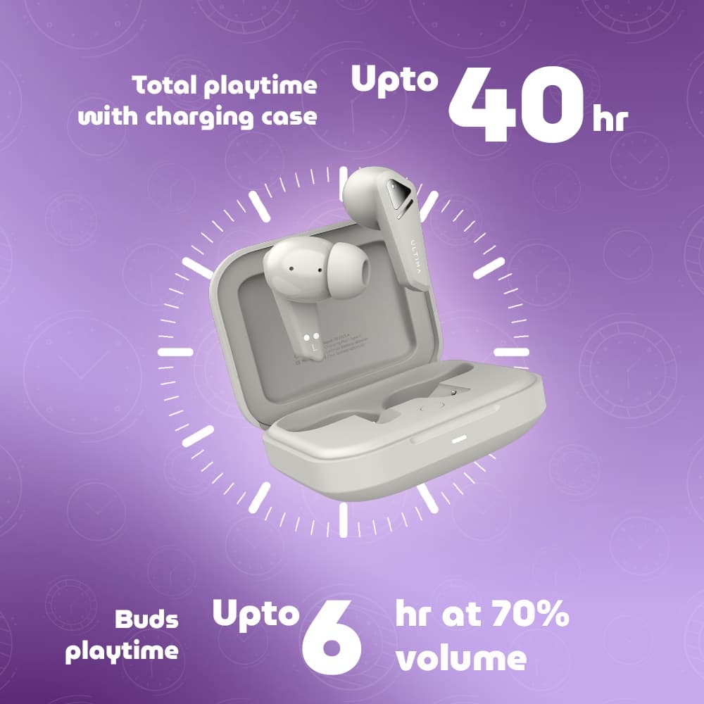 Ultima Boom Sleek Wireless Earbuds with ENC and 40 Hours Playtime view 3