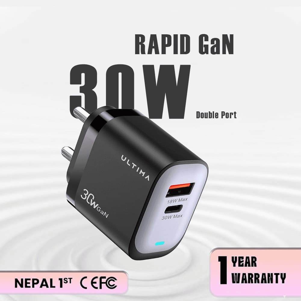 Ultima Rapid 30W Charger Dual Port GaN Charging Adapter view 6