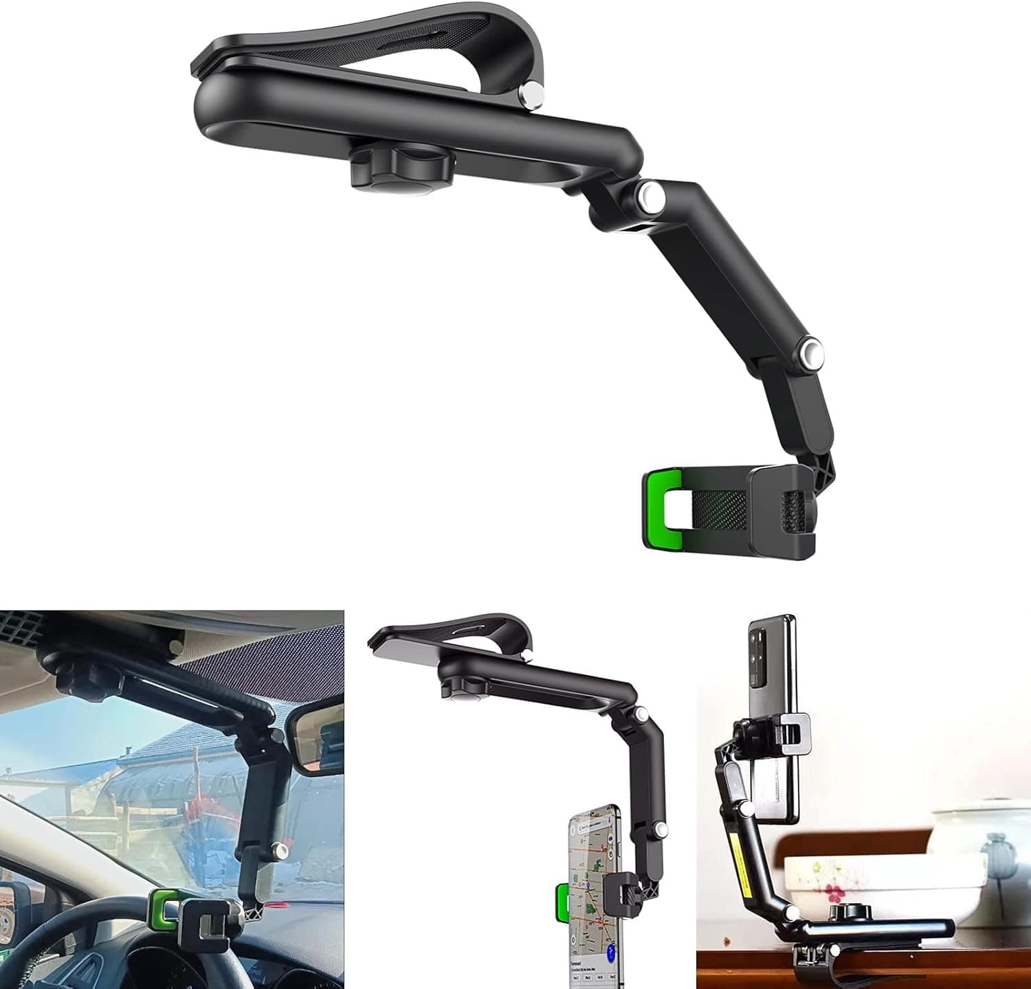 Universal Adjustable Clip Car Phone Mount For Visor