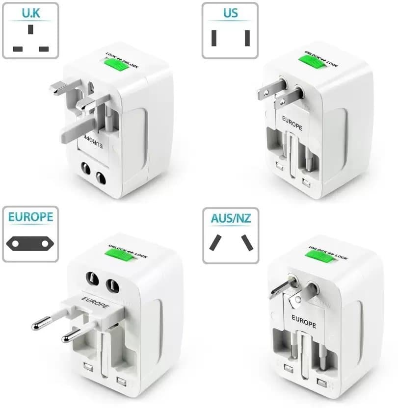 Universal Travel Adapter with Built In Dual USB Charger Ports Worldwide Adaptor view 2