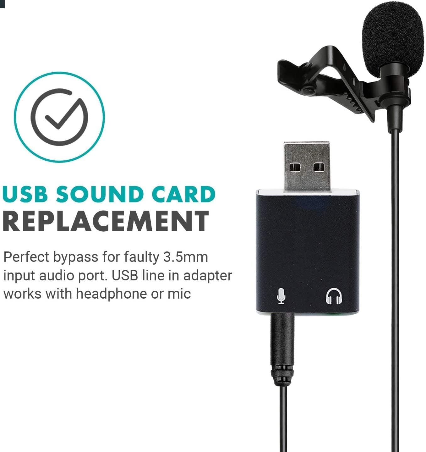 USB Mini Sound Card External Audio Adapter Interface Converter view 3