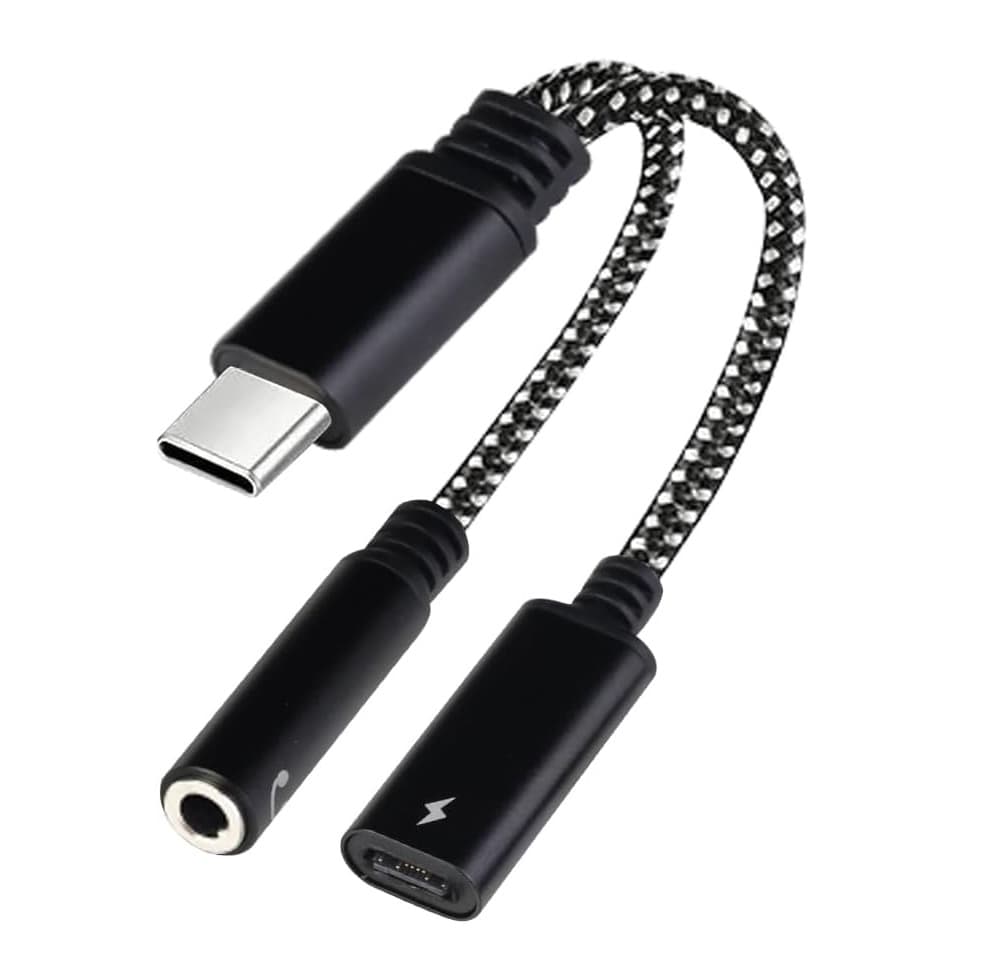 USB Type C Ro 3.5mm 2 In 1 Headphone And Charger Adapter