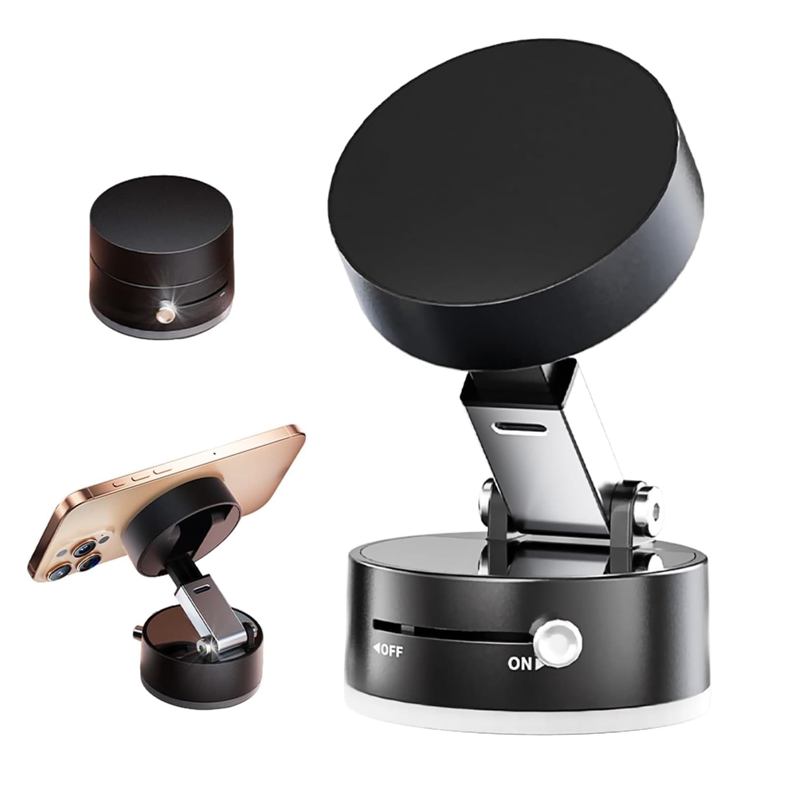 Vacuum Magnetic Foldable Car Phone Holder Mount