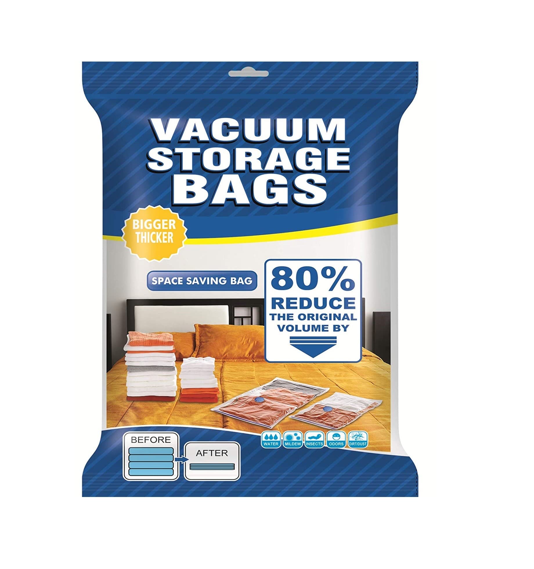Vacuum Storage Bags for Comforters Blankets Clothes Pillows Travel Space Saver Seal Bag