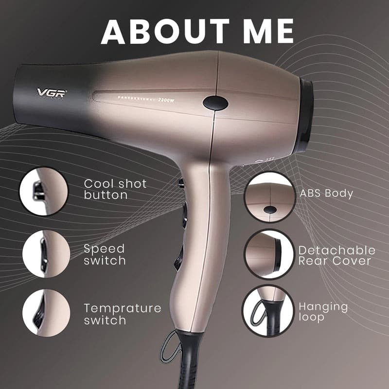 VGR V‑463 Professional Hair Dryer 2200 Watts view 2