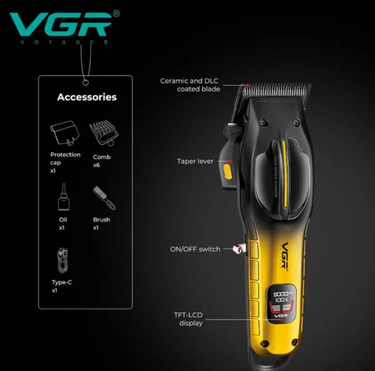 VGR V026 Professional Hair Clipper For Men 9000 RPM view 4