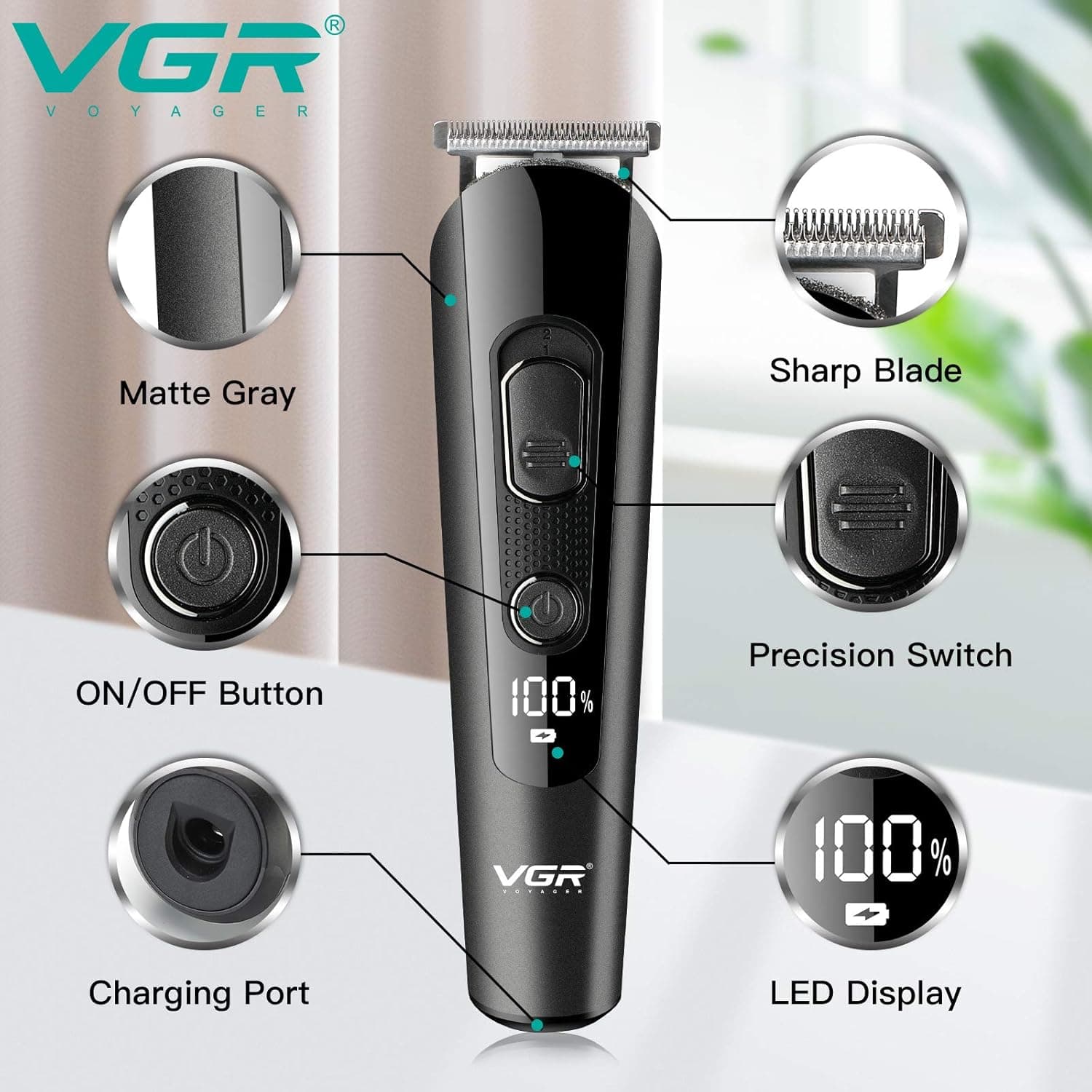 VGR V175 5 In 1 Professional Cordless Grooming Kit Trimmer view 3
