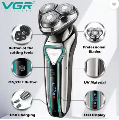 VGR V323 Professional Cordless Rechargeable IPX6 Fully Waterproof Shaver view 2