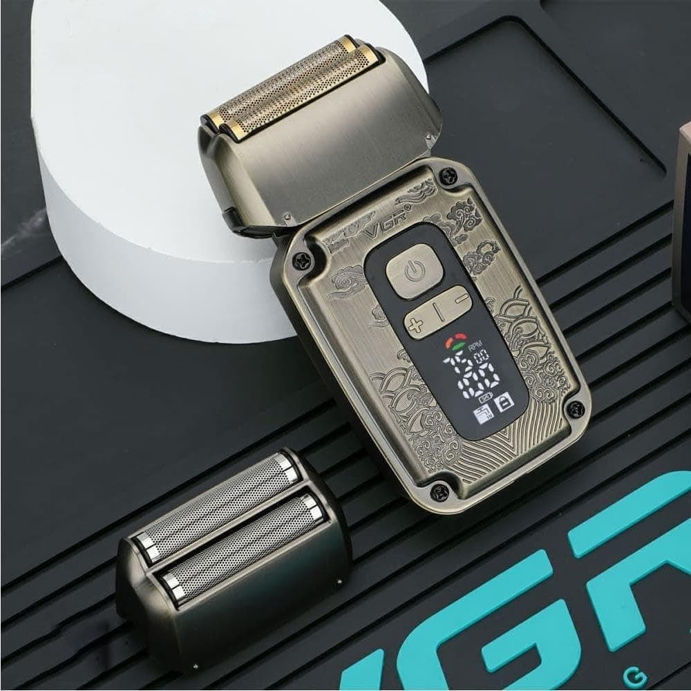 VGR V337 Professional Foil Shaver For Men Rechargeable Wet & Dry Electric Razor With LED Display view 2