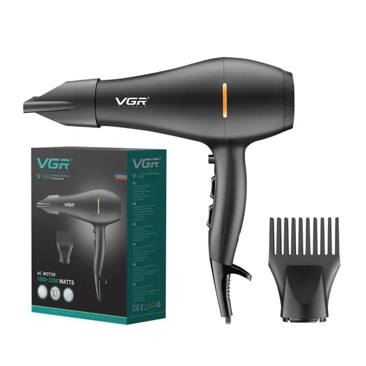 VGR V433 Professional Hair Dryer With 2 Speed & 3 Temperature settings 2200 Watt