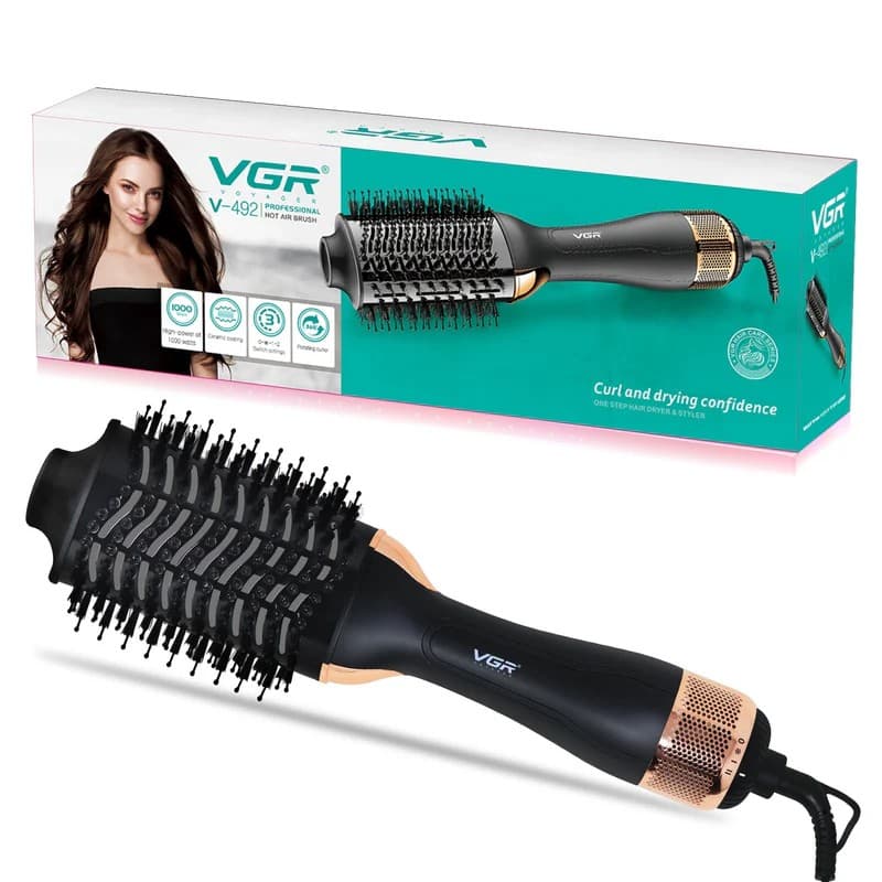 VGR V492 Professional Hot Air Hair Dryer Comb Brush 1000W
