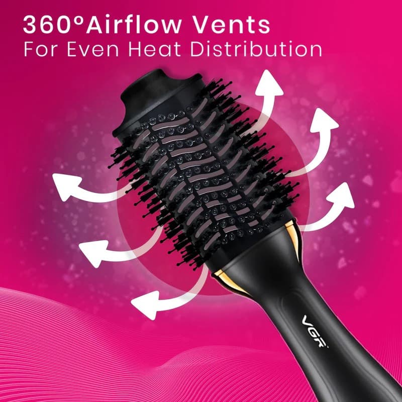 VGR V492 Professional Hot Air Hair Dryer Comb Brush 1000W view 4