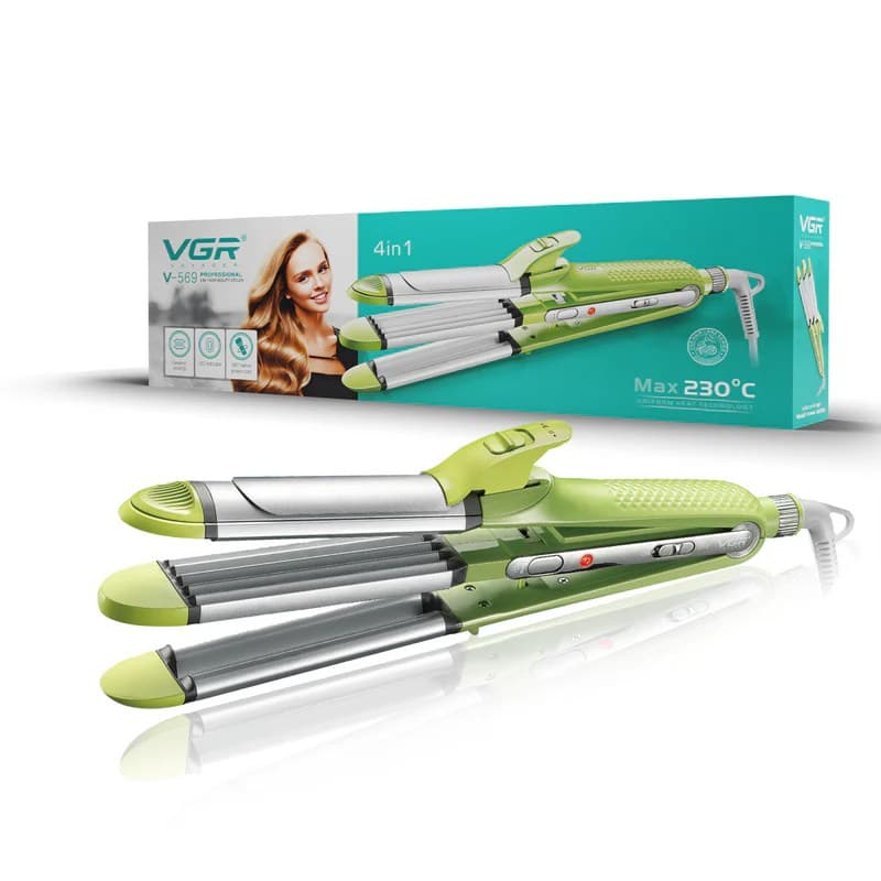 VGR V569 Professional 4 In 1 Hair Beauty Styler Straightener Curler Crimper Waver