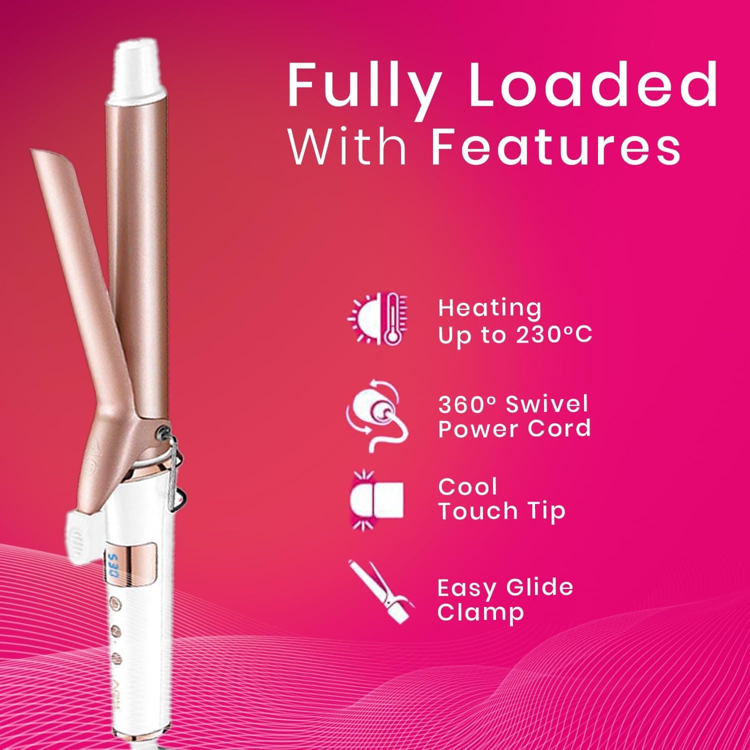 VGR V578 Professional Electric Fast Heating Hair Curling Iron view 2