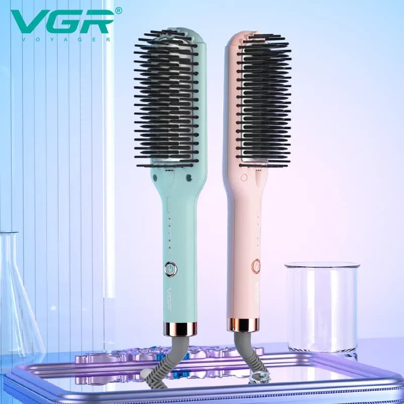 VGR V592 Hair Styling Powerful Electric Professional Hair Straightener Hot Comb Brush