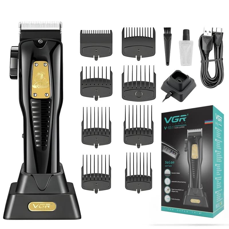 VGR V651 Electric Professional Adjustable Hair Trimmer Haircut Machine Barber Clipper