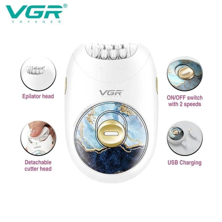 VGR V706 Cordless Professional Women’s Epilator For Face, Legs, Underarms & Bikini view 3