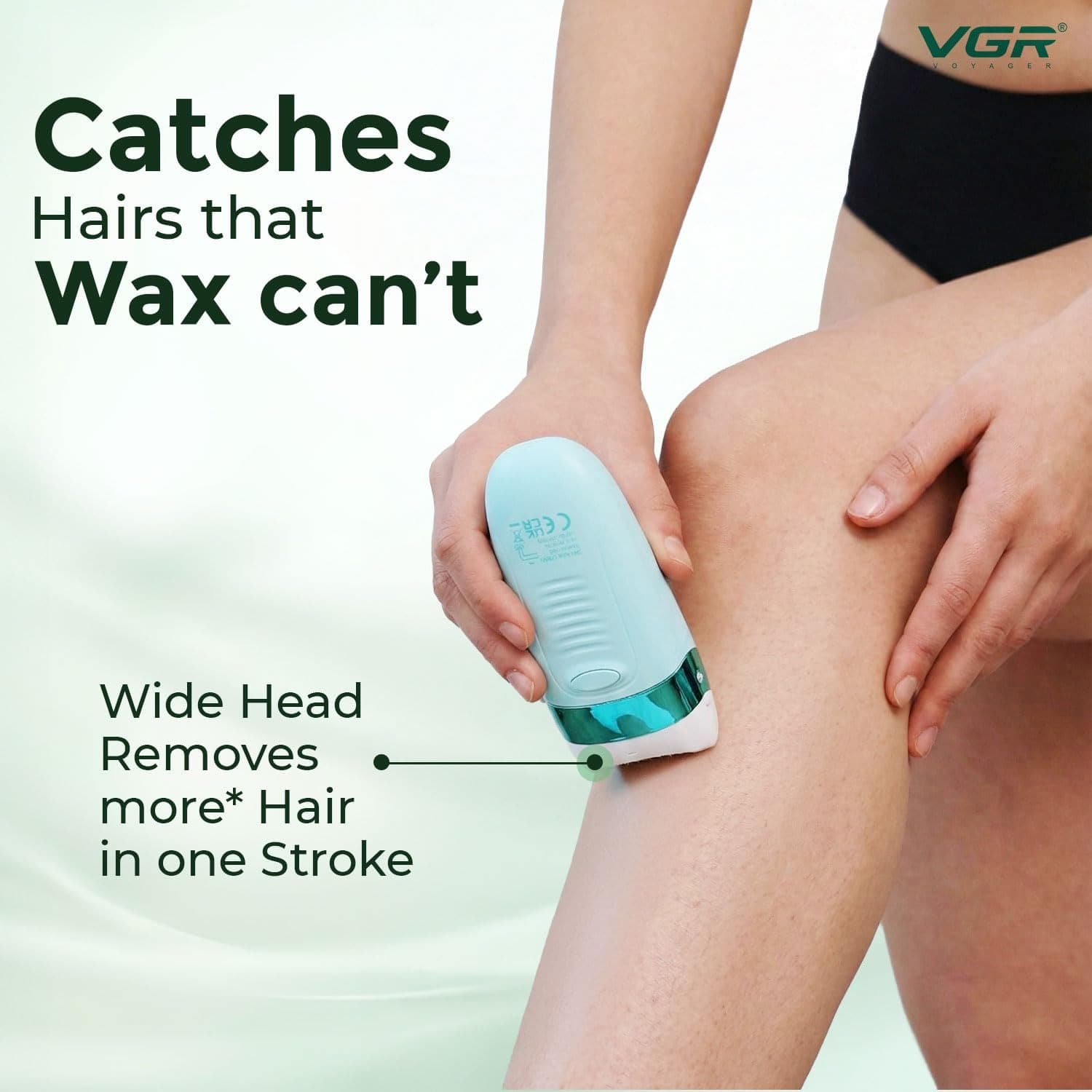 VGR V762 Professional 3 In 1 Lady Epilator for Women Cordless Epilator, Shaver & Callus Remover view 5
