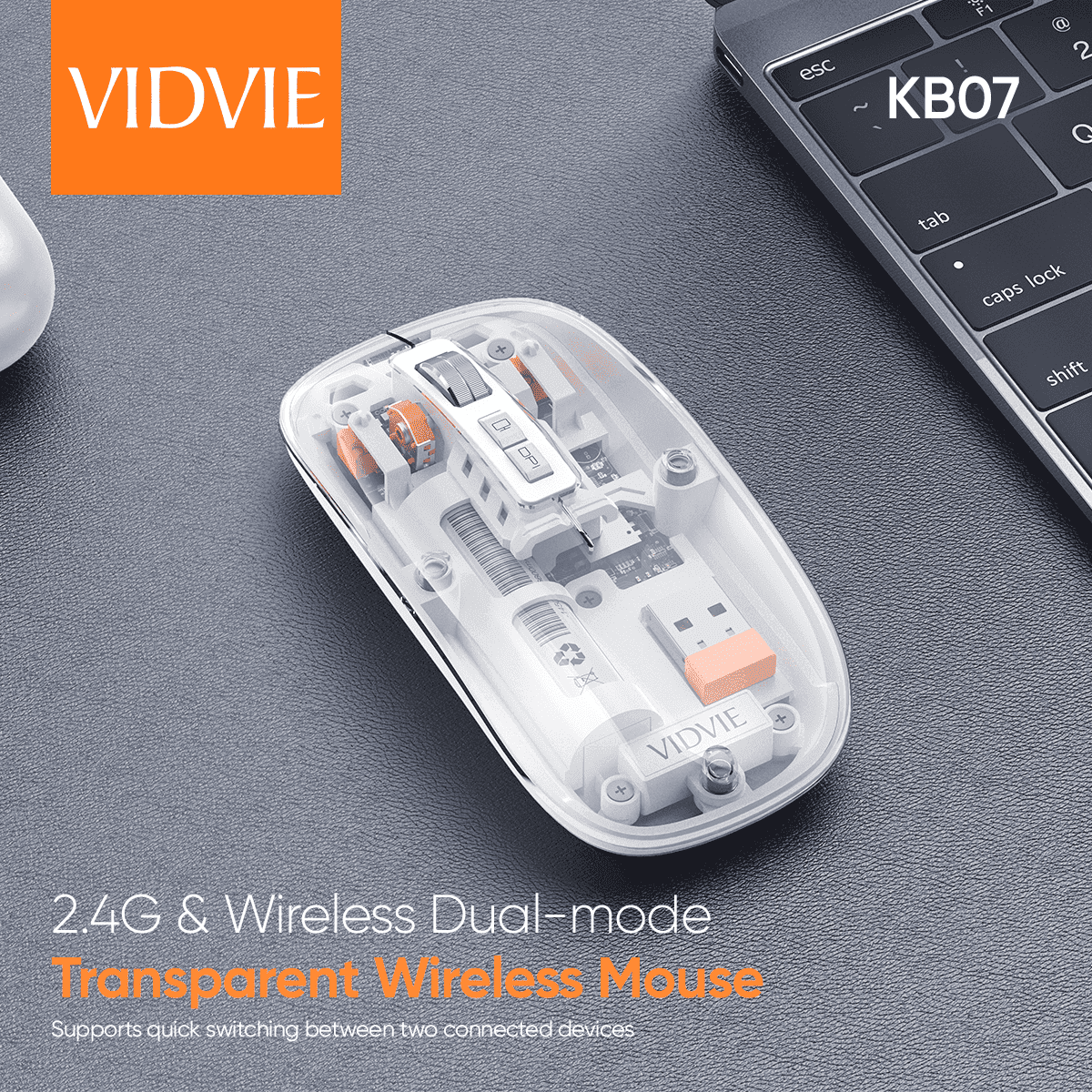 Vidvie KB07  Transparent Wireless Mouse
