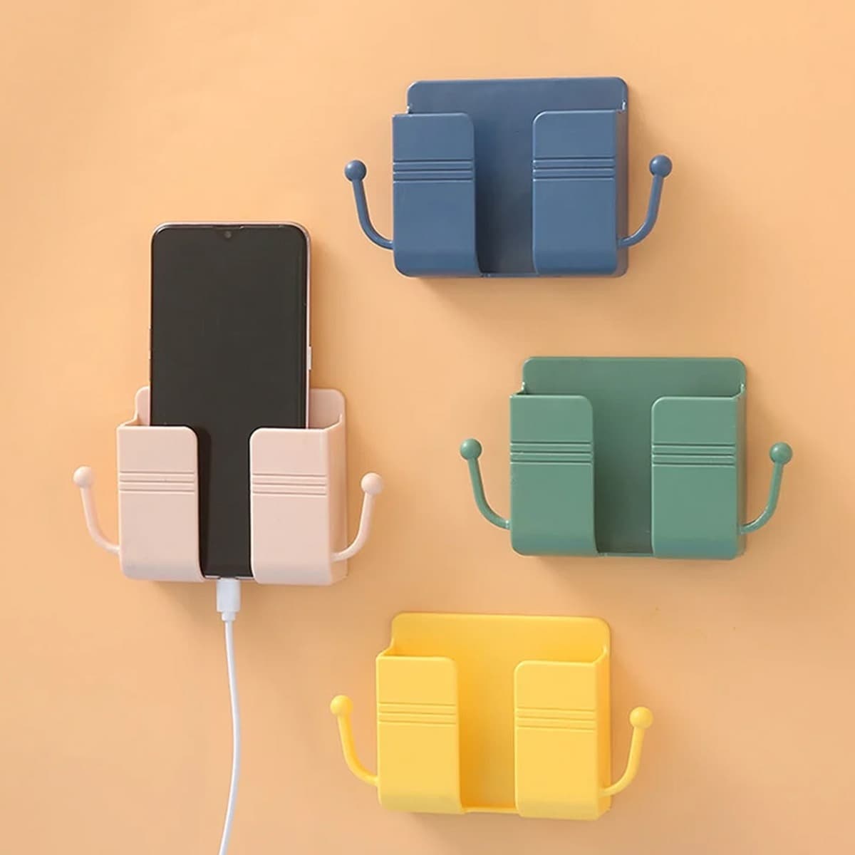 Wall Mounted Phone Charging Bracket | Stand Phone Holder Wall Mounted Mobile Charging Stand Plug Storage Box