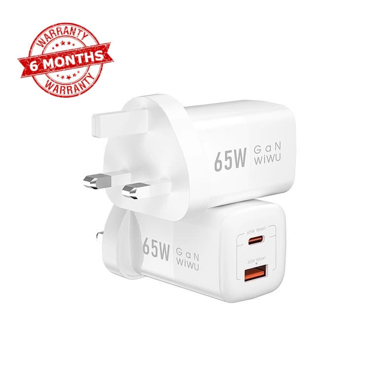 WiWU U012 65W USB Type C Super GaN Wall Fast Charger