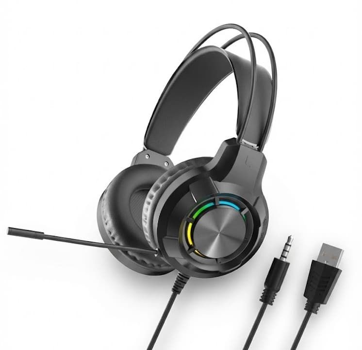 X17 Deepbass Over‑Ear Gaming Headset With Microphone LED RGB Lighting