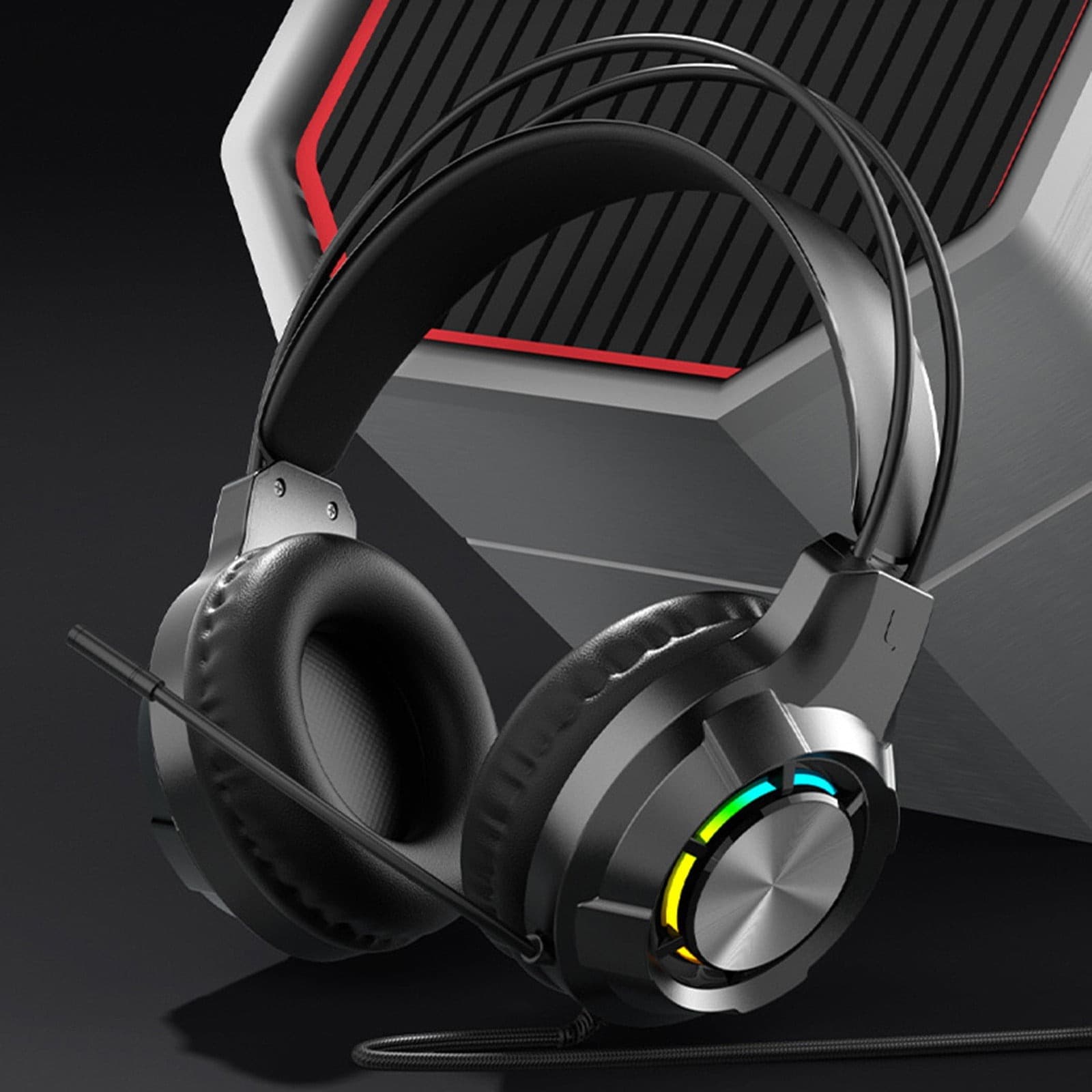 X17 Deepbass Over‑Ear Gaming Headset With Microphone LED RGB Lighting view 2