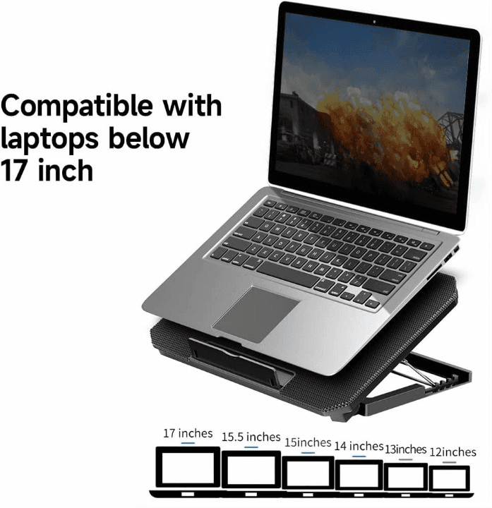 X2 Laptop Cooling Pad 4-Level Adjustable Height Laptop Cooler Stand view 2
