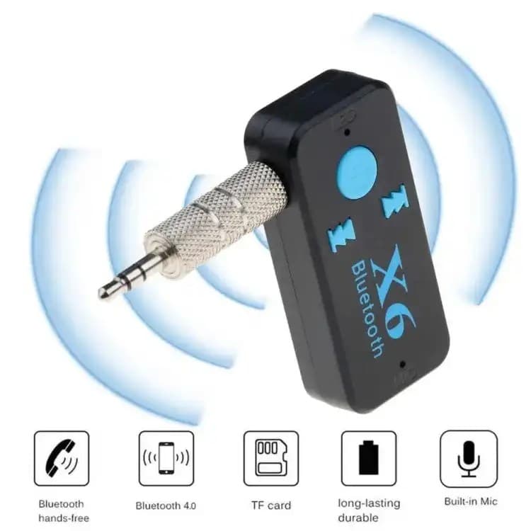 X6 Wireless Bluetooth Handsfree Receiver Car Audio Music Adapter MP3 Player