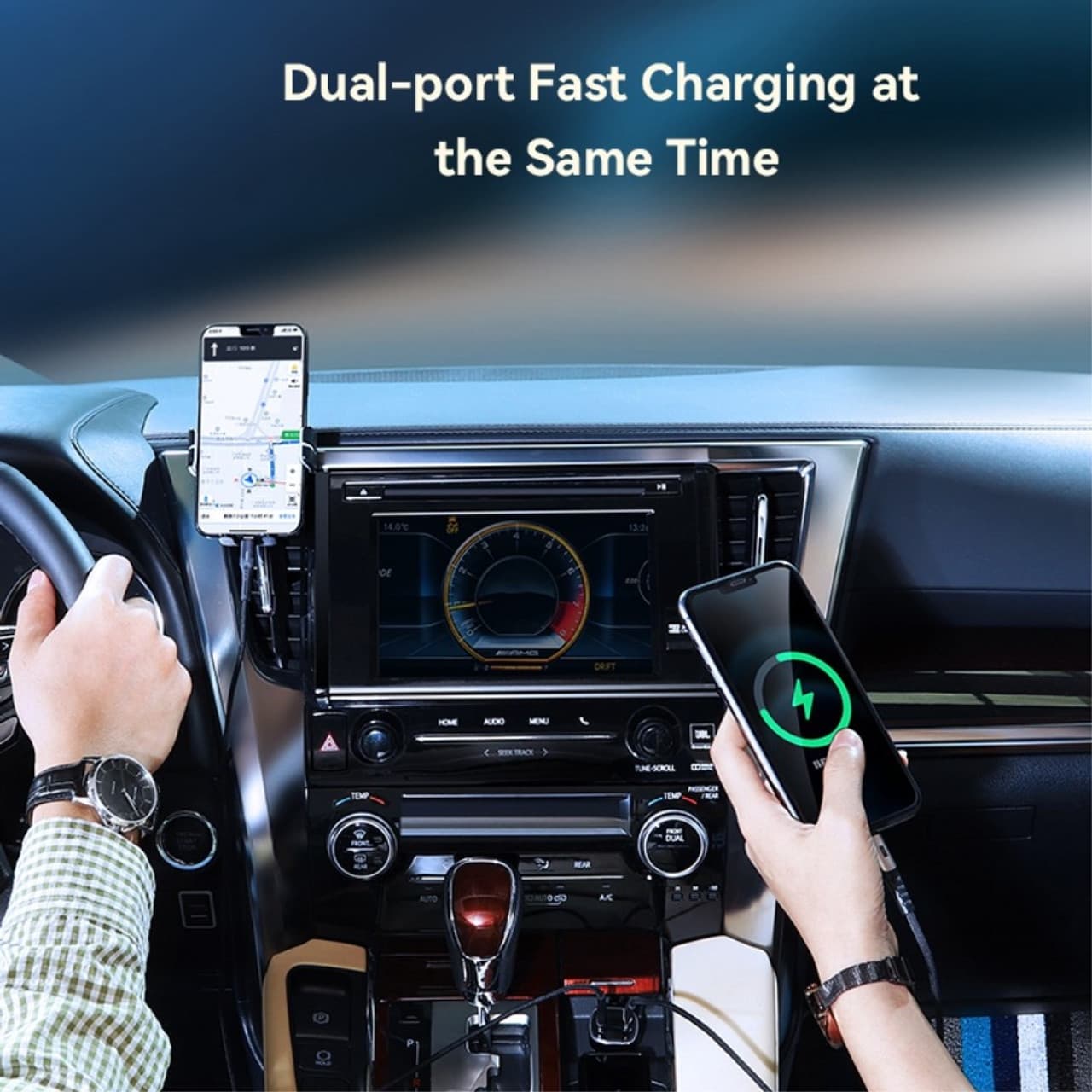 XUNDD XDCH-039 60W PD QC Fast Charger Type-C + USB Dual Port Mini Car Charger view 2