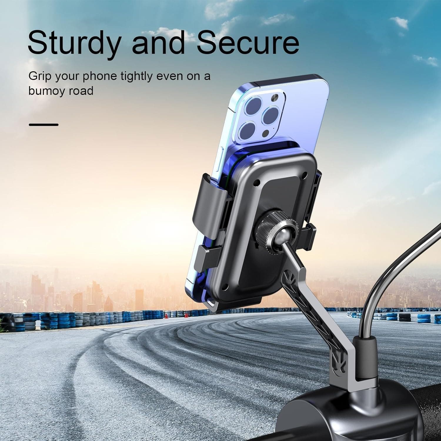 XY085 Universal Bike And Scooter Mobile Phone Holder view 2